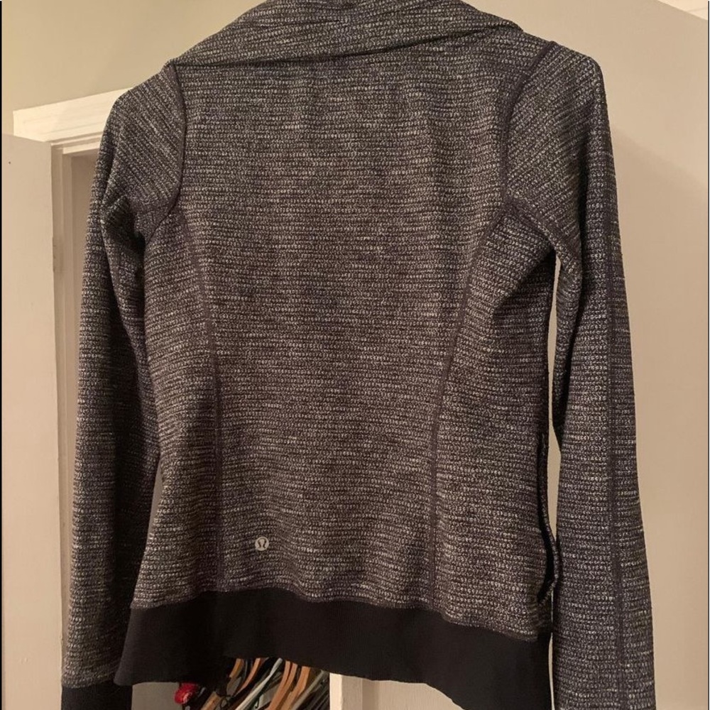 Lululemon jacket, grey, black, white, size 4